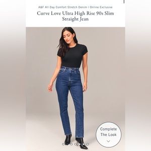 Abercrombie and Fitch ultra high-rise 90s slim straight curve love jean